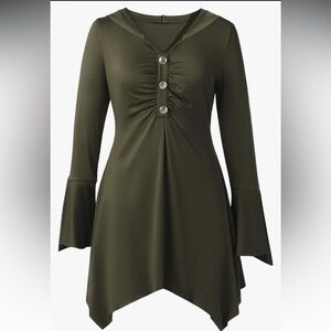 Grim Reaper Army Green medium dress  NEW